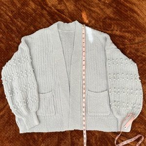 Madewell Bobble Cardigan in light grey size M